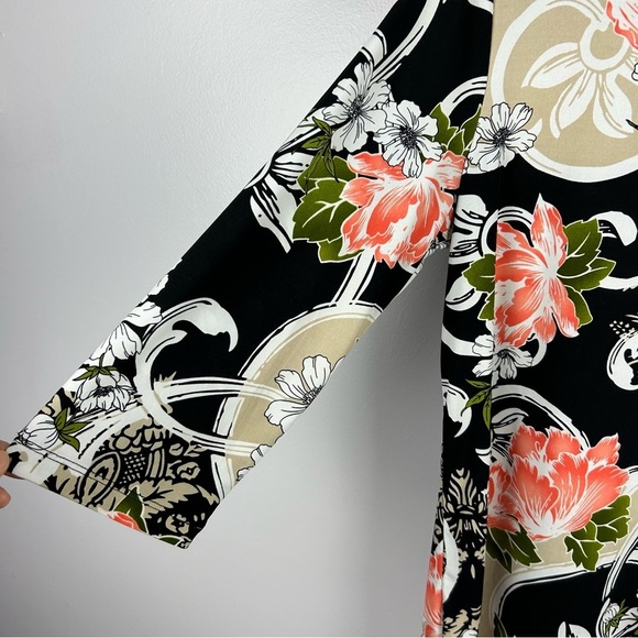 Tradition Floral Multicoloured 3/4 Sleeve Medium Top with Embellishment - Picture 13 of 13